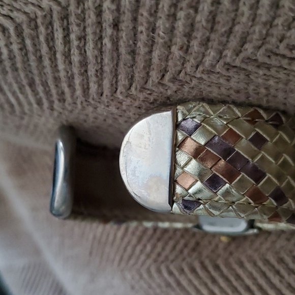 VINTAGE KESSARIS QUARTZ WATCH GOLD  BRAIDED FESTIVAL FLEXIBLE  BAND - Picture 3 of 10